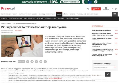 
                            9. PZU wprowadziło zdalne konsultacje medyczne - Prawo.pl