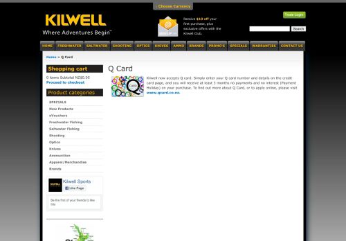 
                            12. Q Card - Kilwell Sports