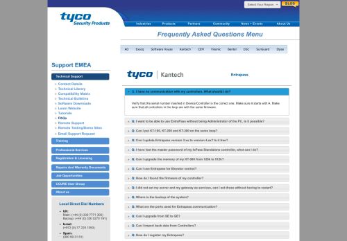 
                            13. Q: How do I register my Entrapass? - Tyco Security Products