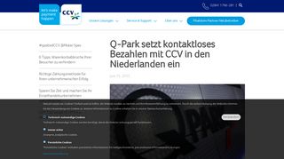 
                            11. Q-Park setzt kontaktloses Bezahlen mit CCV in den Niederlanden ein ...