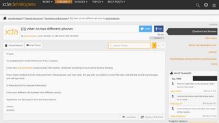 
                            8. [Q] viber on two different phones - XDA Forums - XDA Developers