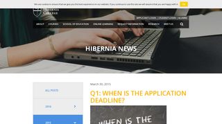 
                            11. Q1: When is the application deadline? - Hibernia College