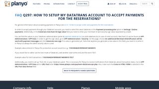 
                            10. Q297: How to setup my Datatrans account to accept payments for the ...