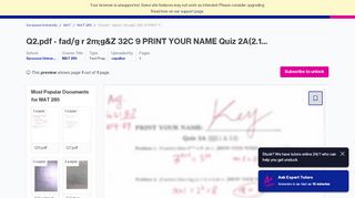 
                            10. Q2.pdf - fad/g r 2m;g&Z 32C 9 PRINT YOUR NAME Quiz 2A(2.1 8.5 ...