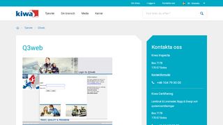 
                            4. Q3web - webbsystem för Kiwa Inspectas tjänster
