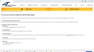 
                            6. Q6. How can I check my shipment status?(Cargo Agent) | Asia ...