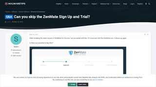 
                            11. Q&A - Can you skip the ZenMate Sign Up and Trial? | MalwareTips ...
