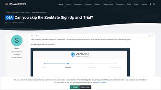 
                            7. Q&A - Can you skip the ZenMate Sign Up and Trial? | MalwareTips ...