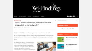 
                            10. Q&A: Whose are those unknown devices connected to ... - D-Link Blog