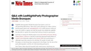 
                            11. Q&A with LastNightsParty Photographer Merlin Bronques | Miami New ...