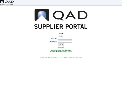 
                            5. QAD Supplier Portal (13.6.5) Login