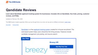 
                            13. Qandidate Reviews, Pricing, Key Info, and FAQs - The SMB Guide