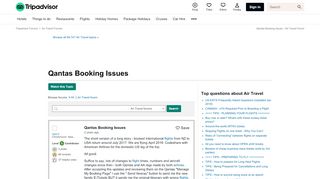 
                            9. Qantas Booking Issues - Air Travel Forum - TripAdvisor