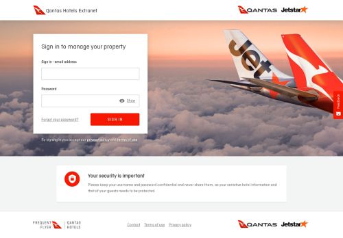 
                            1. Qantas Hotels Extranet: Sign in