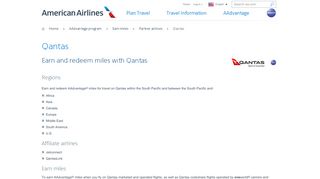 
                            10. Qantas − Partner airlines − American Airlines