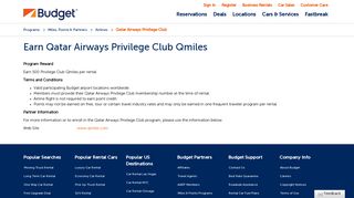 
                            10. Qatar Airways Privilege Club | Budget Car Rental