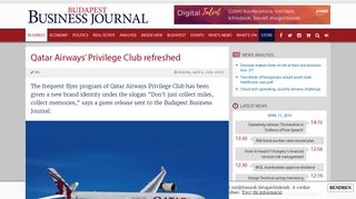 
                            8. Qatar Airways' Privilege Club refreshed | The Budapest Business ...