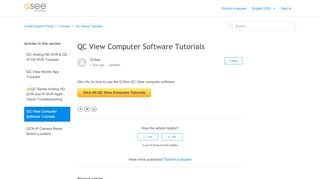 
                            3. QC View Computer Software Tutorials – Q-See Support Portal