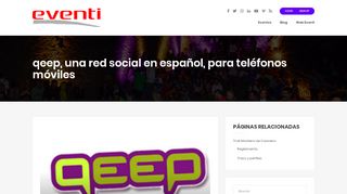 
                            6. qeep, una red social en español, para teléfonos móviles – Eventos y ...