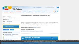 
                            12. QIP 2005 Build 8095 - Messenger-Programm für ICQ Download