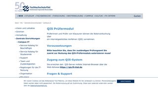 
                            11. QIS Prüfermodul | Fachhochschule Kiel