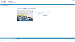
                            6. QISPOS - Modulanmeldung Portal der Hochschule Bremen