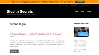 
                            2. qivana login | | Stealth Secrets