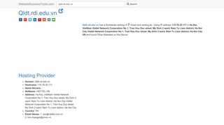 
                            9. Qldt.rdi.edu.vn Error Analysis (By Tools) - WebsiteSuccessTools.com