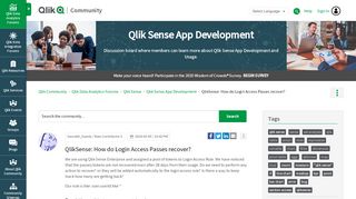 
                            4. QlikSense: How do Login Access Passes recover? - Qlik Community