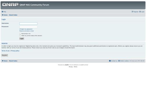 
                            10. QNAP NAS Community Forum - User Control Panel - Login