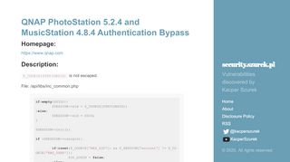 
                            13. QNAP PhotoStation 5.2.4 and MusicStation 4.8.4 Authentication ...