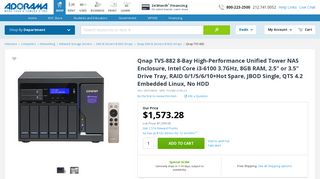 
                            9. Qnap TVS-882 8-Bay High-performance Unified Tower NAS ...