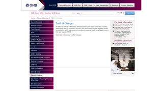 
                            7. QNBQatar - Tariffs of Charges - QNB.com