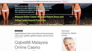 
                            3. Qqbet88 Malaysia Online Casino Welcome Bonus(malaysia online ...