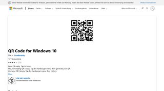 
                            1. QR Code for Windows 10 beziehen – Microsoft Store de-DE