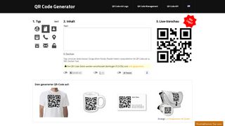 
                            8. QR Code Generator – QR Codes kostenlos erstellen (Logo, T-Shirt ...