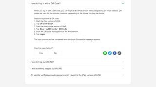 
                            2. QR code log in - Help Center | LINE