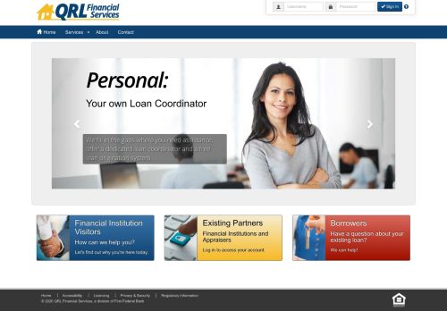 
                            5. QRL Financial Services Home Page