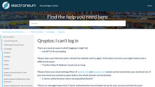 
                            6. Qryptos: I can't log in - Electroneum Service Desk