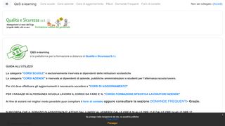 
                            6. Q&S e-learning: formazione a distanza: Login al sito - In modalità ...