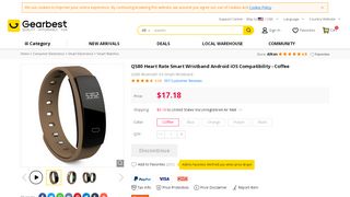 
                            10. QS80 Heart Rate Smart Wristband Android iOS Compatibility - $19.23 ...