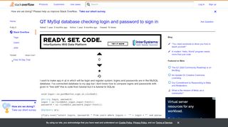 
                            4. QT MySql database checking login and password to sign in - Stack ...