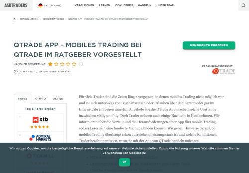 
                            9. QTrade App » 2019 ist der mobile Handel möglich - AskTraders