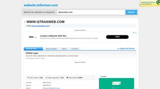 
                            4. qtraxweb.com at WI. QTRAX Login - Website Informer