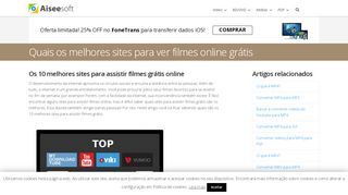 
                            11. Quais os melhores sites para ver filmes online grátis - Aiseesoft