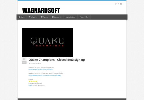 
                            13. Quake Champions - Closed Beta sign up | Wagnardsoft