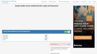 
                            11. Quake Quake Server Default Router Login and Password - Clean CSS