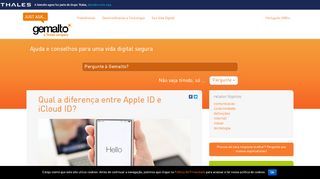 
                            12. Qual a diferença entre Apple ID e iCloud ID? - Just Ask Gemalto EN