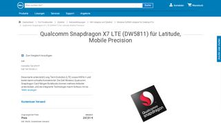 
                            11. Qualcomm Snapdragon X7 LTE (DW5811) für Latitude, Mobile ... - Dell