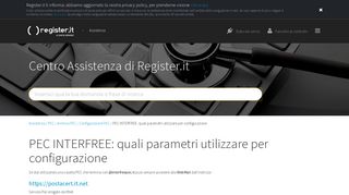 
                            7. Quali parametri utilizzare per configurazione Pec Interfree - Register